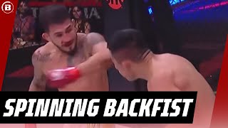 What a SPINNING Backfist 🔥  Sergio Pettis vs Kyoji Horiguchi  Bellator MMA [upl. by Mcnutt]