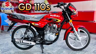 Suzuki GD 110S 2023  Red Colour Complete Review  Latest Price Specs and Features [upl. by Alla]