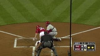 PHIWSH Harper steals home for first MLB stolen base [upl. by Eecal]