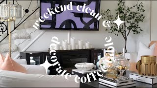 Coffee Table amp TV Stand Clean and Decorate with me [upl. by Nylime]