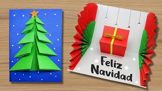 🎅🏼Tarjeta POP UP para navidad  Tarjeta hecha a mano  Christmas Card  Manualidades para Navidad 🌟 [upl. by Bhatt]