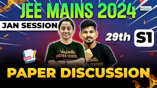 JEE Mains 2024 Paper Solution In Telugu  29th Jan Shift 1  Analysis with vedantutelugu [upl. by Elbertina]