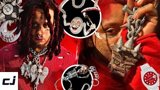 Trippie Redds SCARY Jewelry Collection Horror Bling [upl. by Ahsikahs]