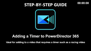 PowerDirector 365 Time Stamp Tutorial [upl. by Rayle]