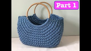 Crochet Basket Bag  Beginner Friendly  Part 1 [upl. by Tegdirb347]