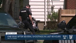 Battle Creek police One killed following several shootings in the last 48 hours [upl. by Dewayne201]