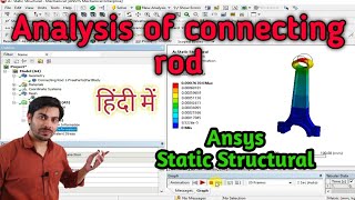 Connecting rod analysis in ansys  Hindi  Connecting Rod  structural analysis of connecting rod [upl. by Naziaf]