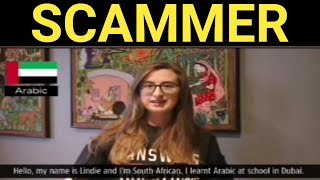 LINDIE BOTES THE FAKE POLYGLOT SCAMMER CANT SPEAK ARABIC SHE CAN ONLY SPEAK 1 LANGUAGE quotENGLISHquot [upl. by Muiram]