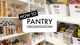 How to Organise Your Pantry PANTRY TOUR PLUS Small Pantry Storage Tips [upl. by Enened354]