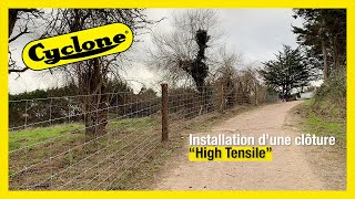 installation par Cyclone France dune cloture high tensile rigide en Espace Naturel [upl. by Anyah]