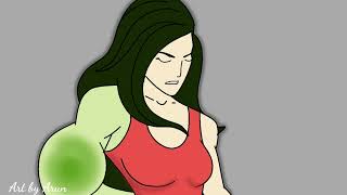 SHE HULK TRANSFORMATION animation part7 Fan animation2d animation artbyarun01 [upl. by Elroy]