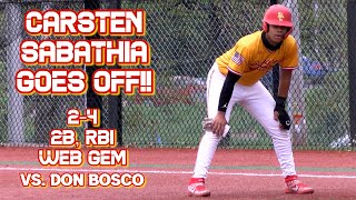 Carsten Sabathia Dominates vs Don Bosco  Son of MLB AllStar CC Sabathia  Bergen Catholic 1B [upl. by Etnaid638]