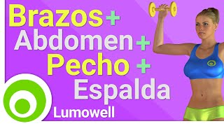 Brazos Abdomen Pecho y Espalda Ejercicios en Casa [upl. by Yhtomiht]