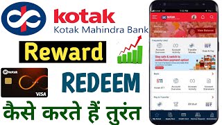 How to Redeem kotak credit card REWARD points l kotak reward points to cash l LIVE Demo [upl. by Lisha826]