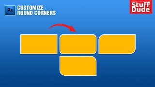 How to create rounded corner rectangle in Photoshop  Stuff Dude [upl. by Retsevlis]