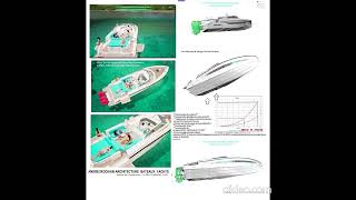 135m Go Fast Stepped Hull Sport Boat Outboards 3x300hp ArchitectureampDesign Andrei Rochian [upl. by Eltrym57]