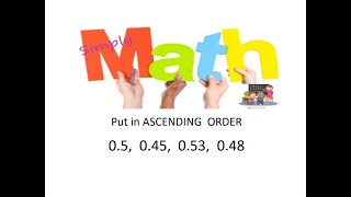 How to put Decimals in Ascending Order  1 [upl. by Pickard]