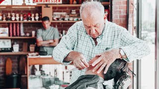 Shaving Tutorial By Traditional Old School Barber I Berkeley CA [upl. by Negyam]