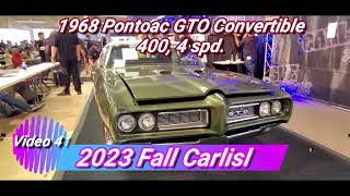 1968 Pontiac GTO Conv 400 4spd 2023 Fall Carlisle Auction Video 41 [upl. by Ibloc794]