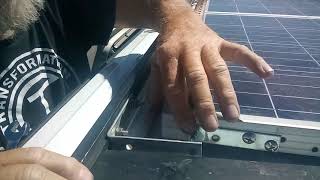 Solar Panel Mounting and Tilting GMC SafariChevy Astro passenger van stock roof rack [upl. by Fadiman381]