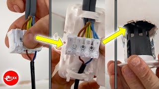 EASY TO USE LIGHTING JUNCTION BOX with screwless connectors and cable clamp shorts [upl. by Hadlee]