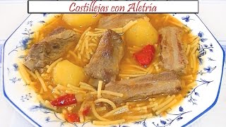 Costillejas con Aletría  Receta de Cocina en Familia [upl. by Uird673]