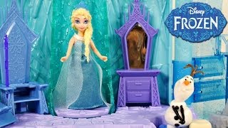 Frozen Elsas Ice Lightup Palace Featuring Olaf Play Doh Bed Toys Review by Disney Cars Toy Club [upl. by Eityak]