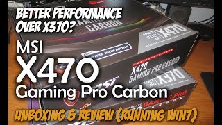 MSI X470 Gaming Pro Carbon AMD Ryzen Motherboard Unboxing Installation amp Review [upl. by Adao]