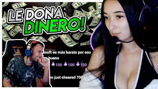 DONANDO DINERO A STREAMERS MUJERES [upl. by Adnale551]