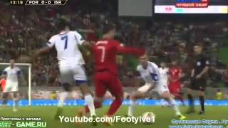 Cristiano Ronaldo almost kicks an israelian player ● Portugal vs Israel World Cup Qualifications [upl. by Berkley]