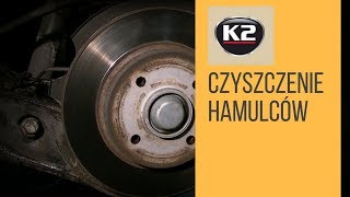 CZYSZCZENIE ELEMENTÓW UKŁADU HAMULCOWEGO  K2 BRAKE CLEANER [upl. by Bethesda]