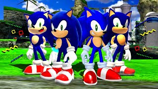 4 Dreamcast Sonics in Sonic Generations [upl. by Desai]