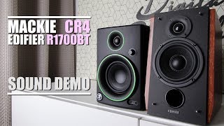 Mackie CR4 vs Edifier R1700BT  Sound Demo w Bass Test [upl. by Auoy]