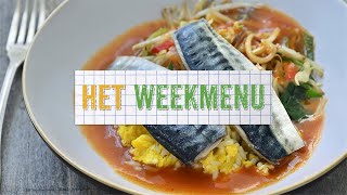 Het Weekmenu 2  Gebakken makreel in rode curry  Jan Buytaert [upl. by Mcgill]