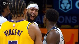 Anthony Davis gets in Anthony Edwards face and taunts him after and1 [upl. by Edwine]