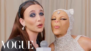 Doja Cat Meows All Over the Red Carpet  Met Gala 2023 With Emma Chamberlain  Vogue [upl. by Anesusa]