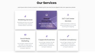 How To Create Responsive Services Section Using HTML and CSS [upl. by Waverly697]