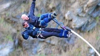 New Zealand  Kawarau Bridge Tandem Bungy Jump [upl. by Ainod]