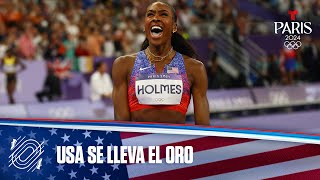 USA se cuelga el oro en Relevo 4x400 m femenino  Juegos Olímpicos París 2024 [upl. by Schilit11]