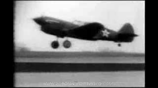 Curtiss P40 fighter sets speed record  661 mph 1942 [upl. by Aeirdna281]