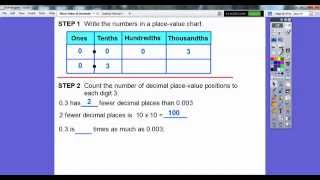 Place Value of Decimals  Lesson 32 [upl. by Sapers]