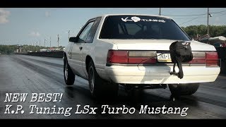 KP Tuning Turbo LSx Mustang Runs a New BEST X275 Class Racing [upl. by Leggett]