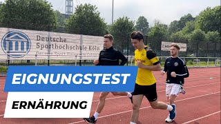 Ernährung am Sporteignungstest an der Sporthochschule Köln [upl. by Amber]