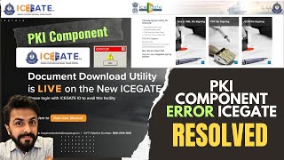 PKI Component Error Resolved DSC Error JAVA Settings How to resolve ICEGATE Issue [upl. by Davilman207]