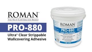 ROMAN PRO880  Ultra Clear Strippable Wallpaper Adhesive [upl. by Mannes]