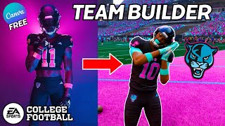 HOW TO MAKE INSANE CUSTOM JERSEY IN CFB 25  TEAM BUILDER [upl. by Arodoeht60]