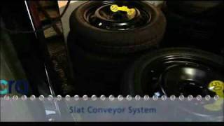 Automatic unloading of tyrewheel assemblies  Ancra Systems [upl. by Auqined]