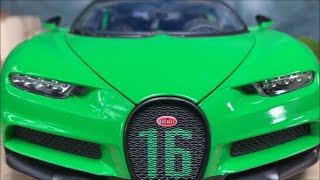 MINDBLOWING 😱💚🖤 Maisto Bugatti Chiron Sport Unboxing  118 Green amp Black Perfection bugatti [upl. by Norahs]