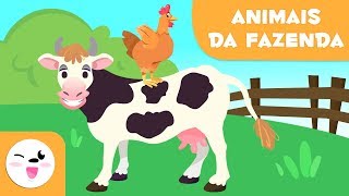 Os animais da fazenda para crianças  Vocabulário para crianças [upl. by Lyssa584]