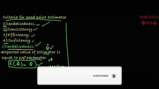 Criteria for good point estimator  UrduHindi  Statistics Uop [upl. by Frendel]